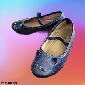 Baby Gap navy cat shoes